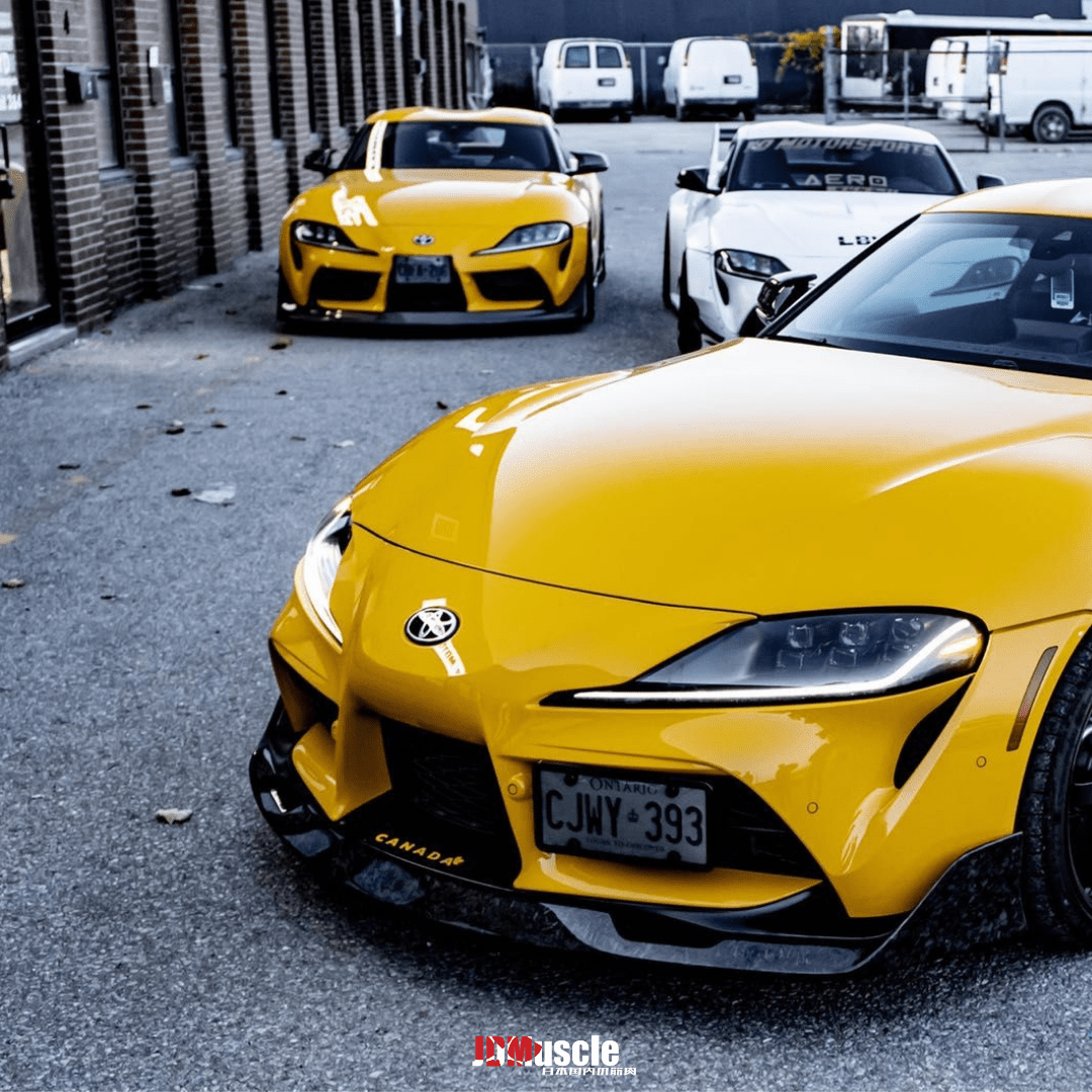 JDMuscle Tanso Carbon Fiber AM Style Front Lip (2020+ Toyota Supra)