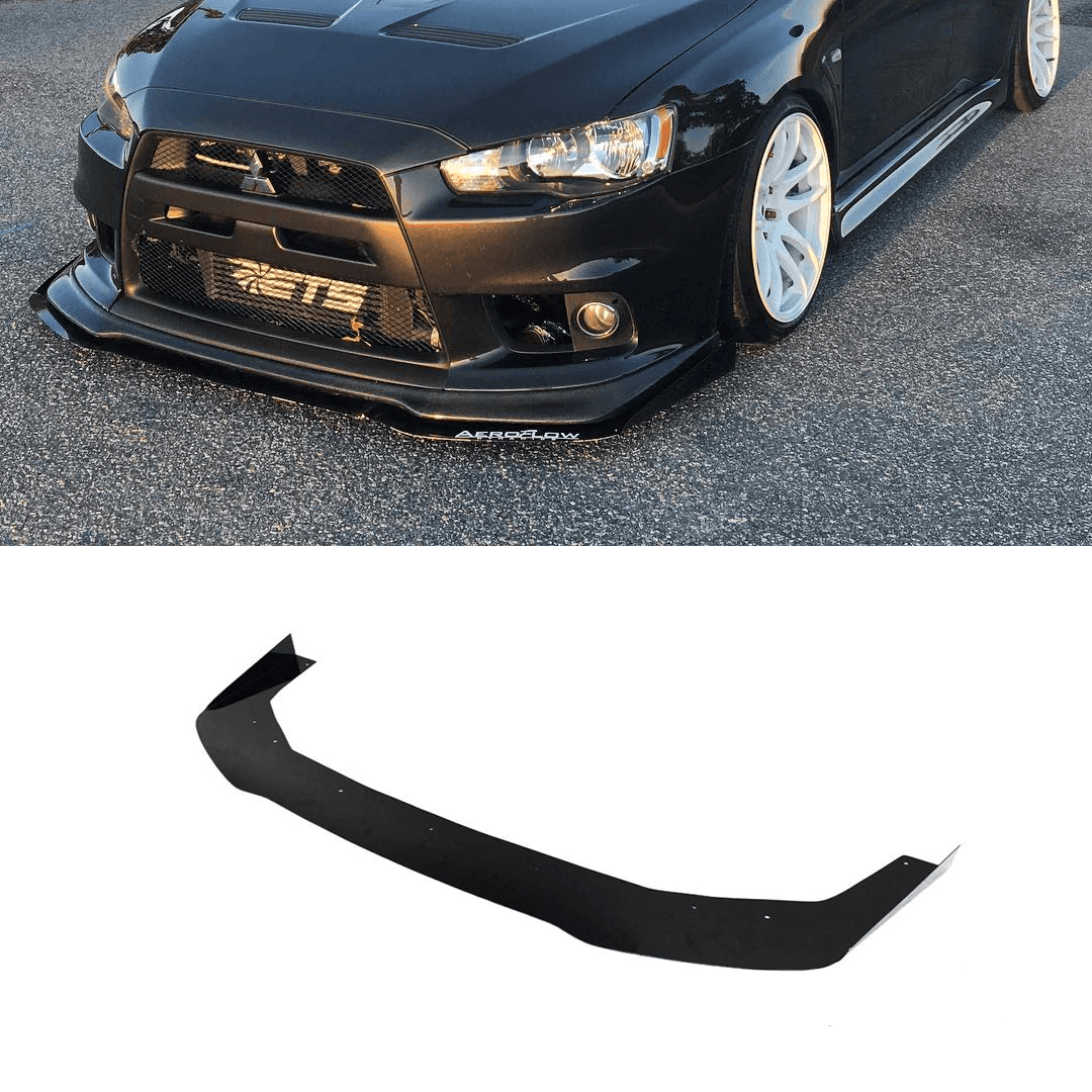 Divisor delantero Aeroflow Dynamics Evo X 2008-2015 (borde JDP) V2