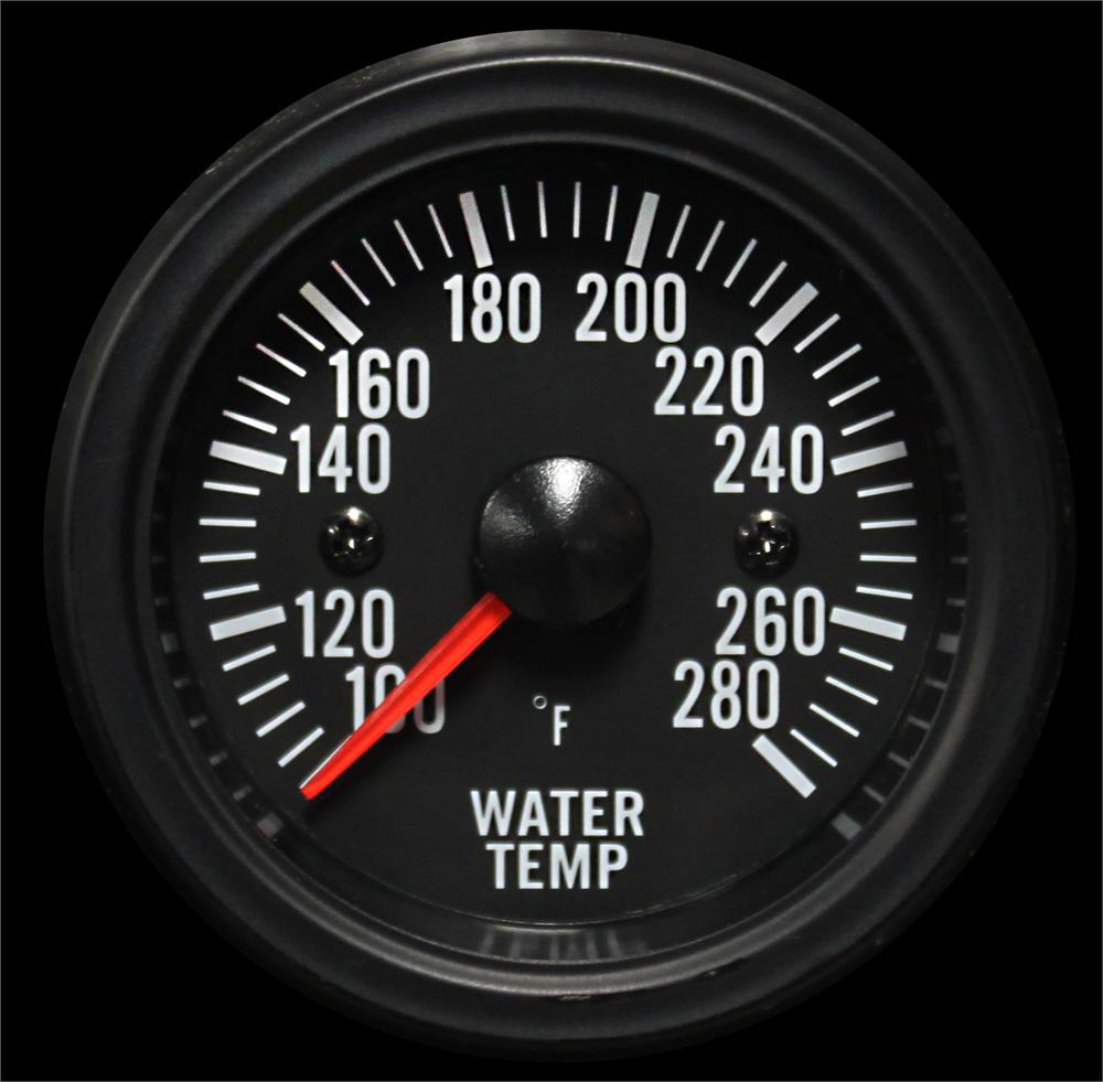 Medidor de temperatura de agua eléctrico Prosport de 2-1/16" con lente transparente y LED blanco