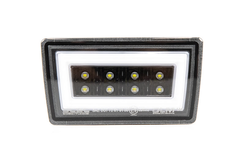 OLM F1 NB+R V2 (lente transparente, base negra brillante, barra blanca) - WRX/STI 2015-2020