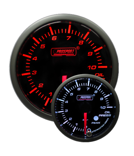 Prosport 2-1/16" Amber/White Premium Metric Oil Pressure Gauge