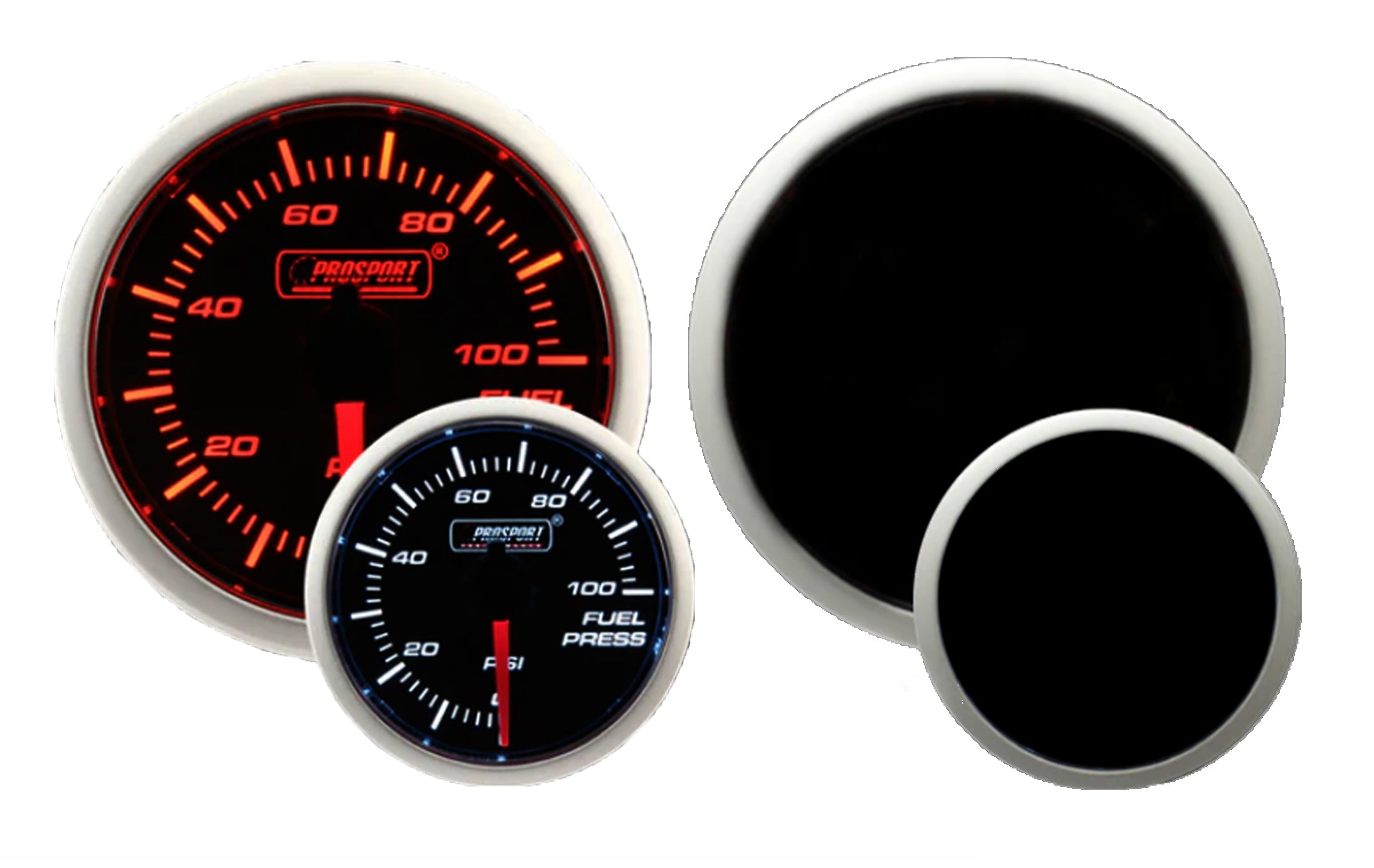 Prosport 2-1/16" Amber / White - Fuel Pressure Gauge