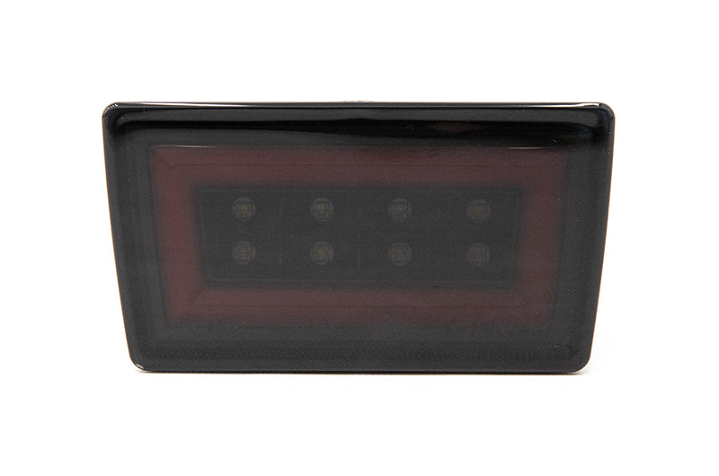 OLM F1 NB+R V2 (lente ahumada, base negra brillante, barra roja) - WRX/STI 2015-2020