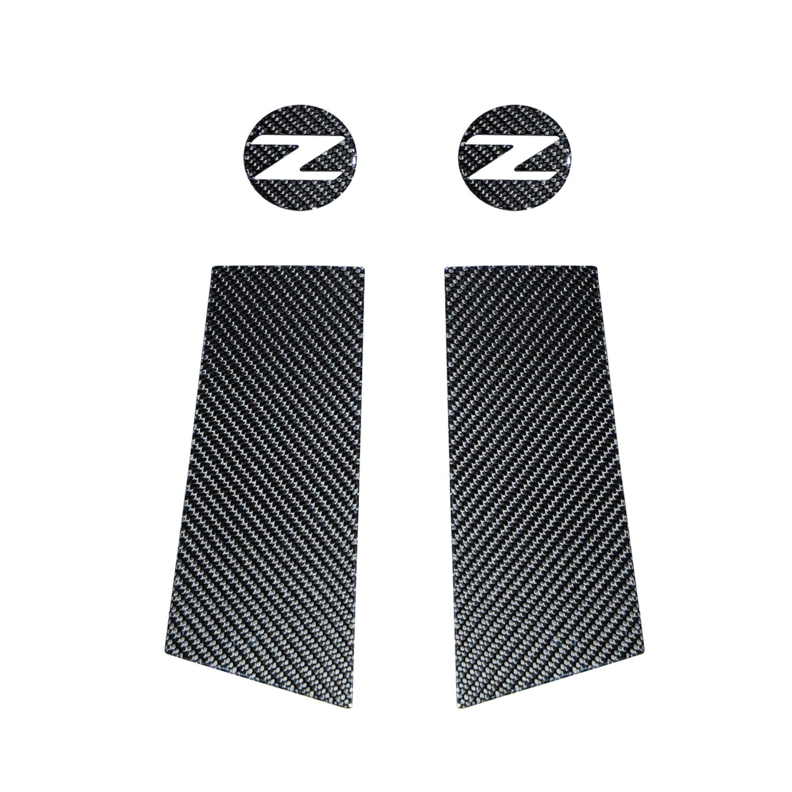 Rexpeed Carbon Fiber B - Pillar Trims (Nissan 350Z) - Rexpeed
