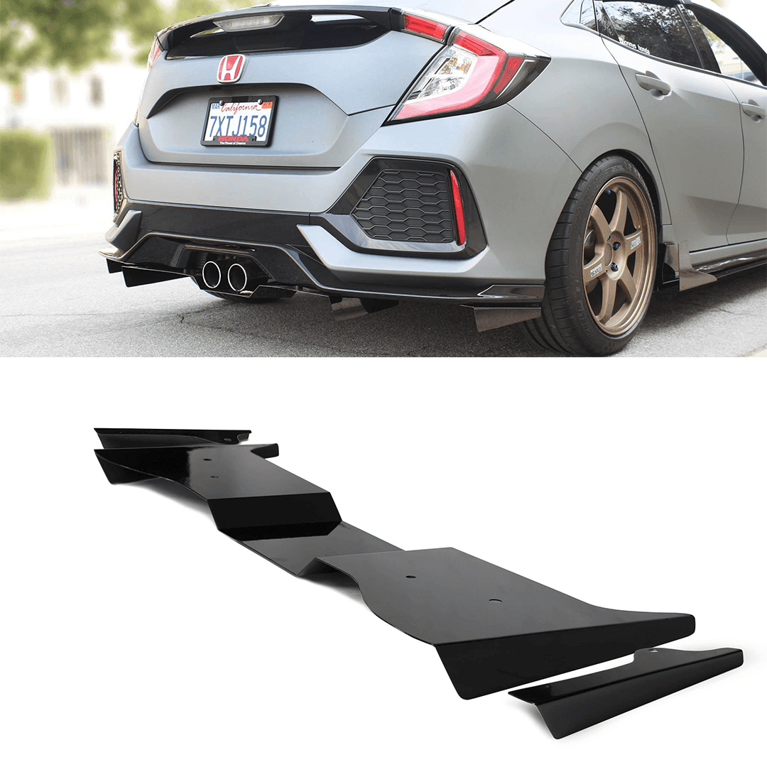 Aeroflow Dynamics Rear Diffuser V1 | 2017-2019 Honda Civic Hatch, Sport, Sport Touring