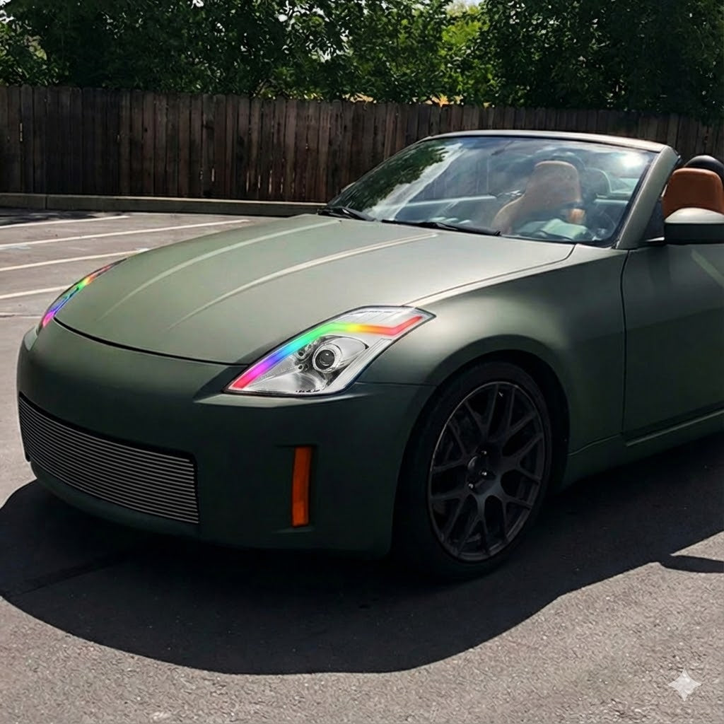 NTXGlow RGB Chrome Housing Headlights | 2006-2009 Nissan 350Z