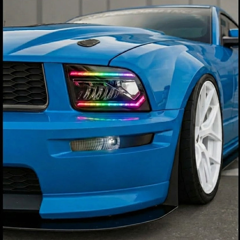 NTXGlow RGB led Headlights | 2005-2009 Ford Mustang