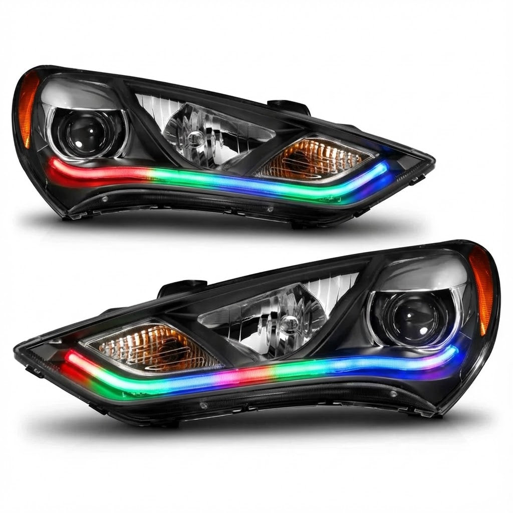 NTXGlow RGB Headlights | 2013-2016 Hyundai Genesis Coupe BK2 - 1