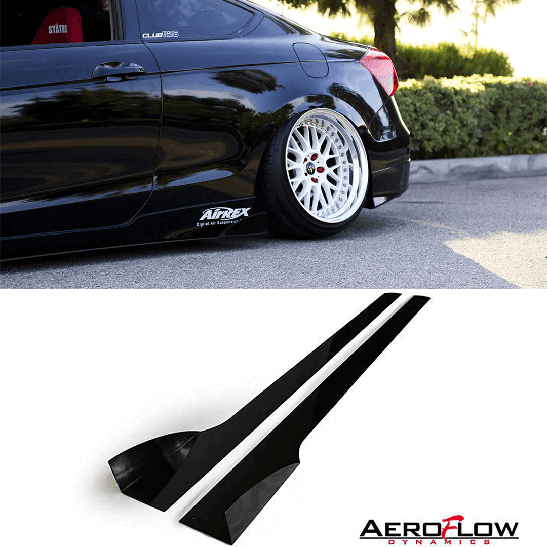 Aeroflow Dynamics 2008-2012 Honda Accord Side Skirt Extension V2
