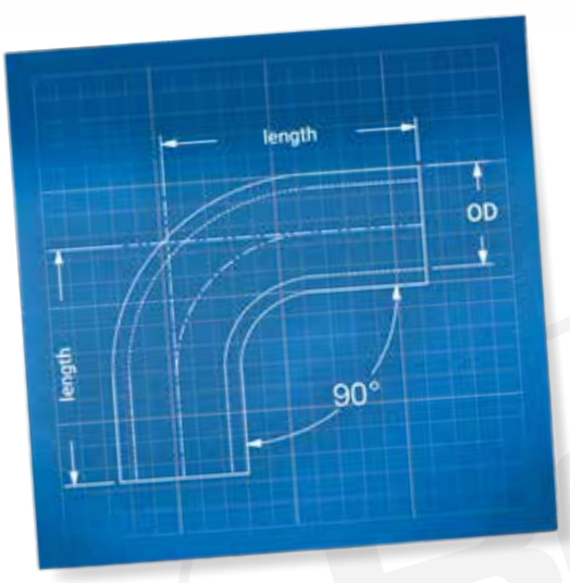 Aluminum Tubing 90° Mandrel Bend (3102029038)