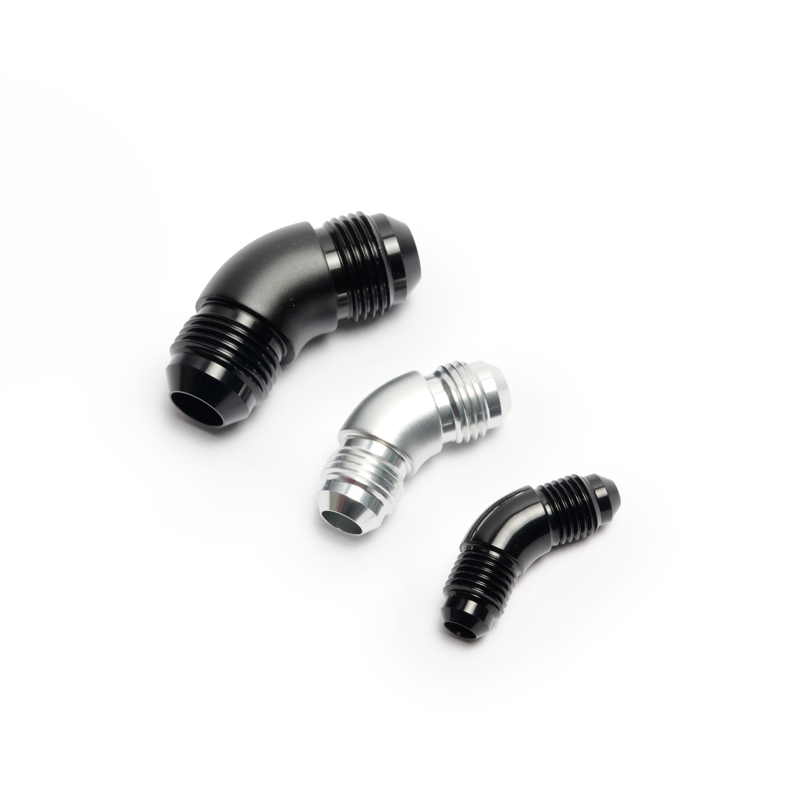 Union Adapter High Flow -AN Male to Male - 45° (GA-4UD4D4-B)