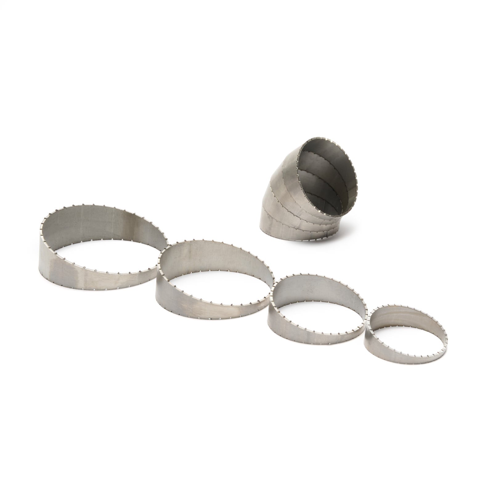 Pie Cut with Spigot super tight Radius - 15° - Stainless Steel (EX-PI-42-15)