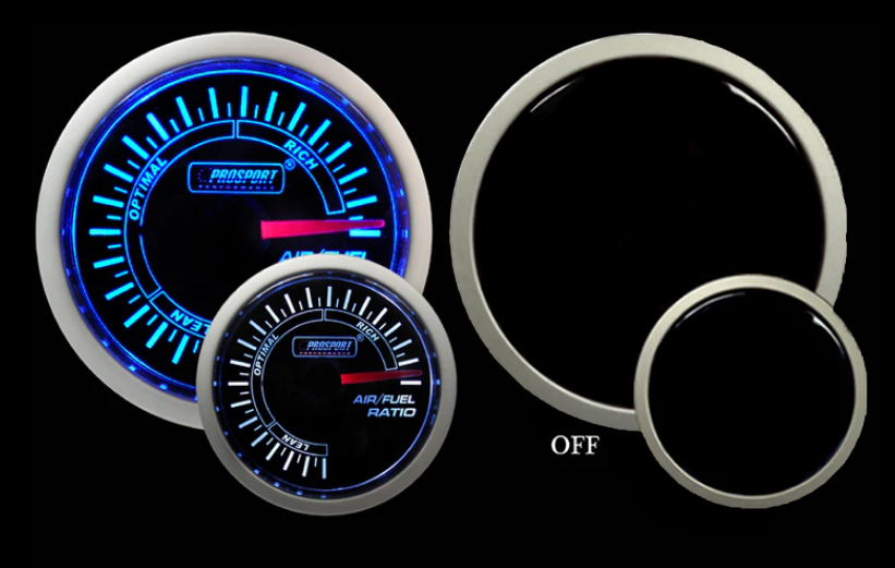 Prosport 2-1/16" Blue/White Air Fuel Ratio Gauge