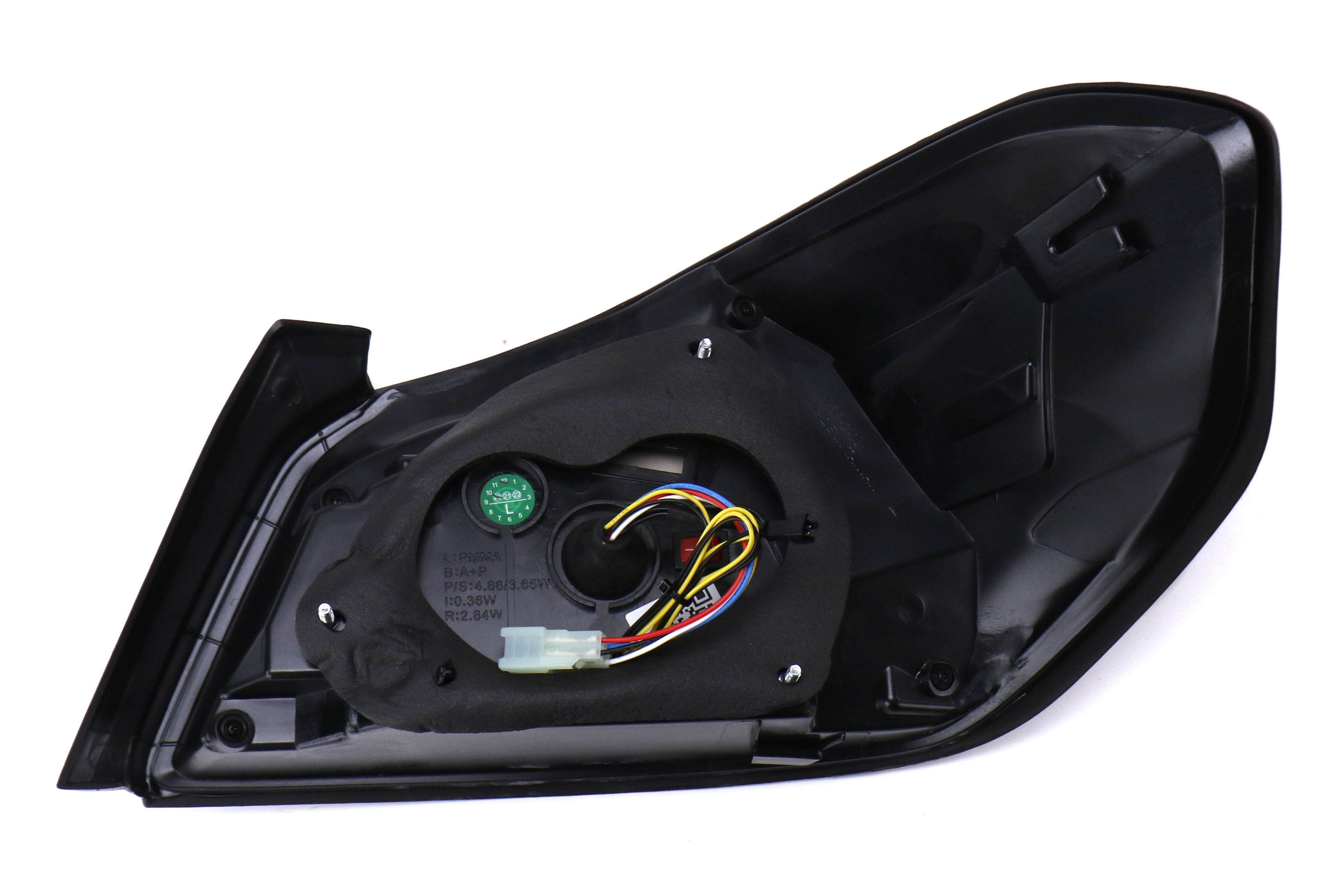 Luces traseras OLM Evolution (lente ahumada, base negra, barra roja) - WRX/STI 2015-2021