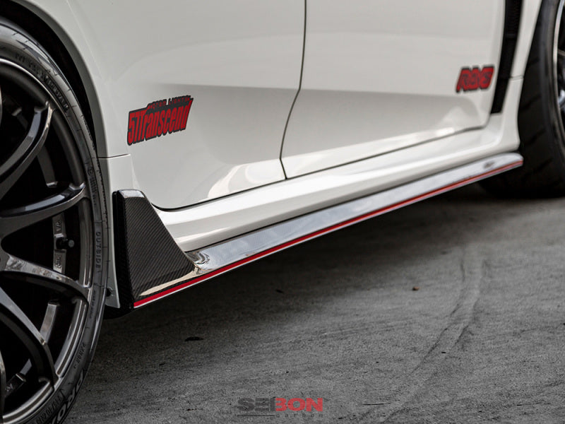 Seibon OEM Carbon Fiber Side Skirts (2017 Honda Civic Type R) - Seibon