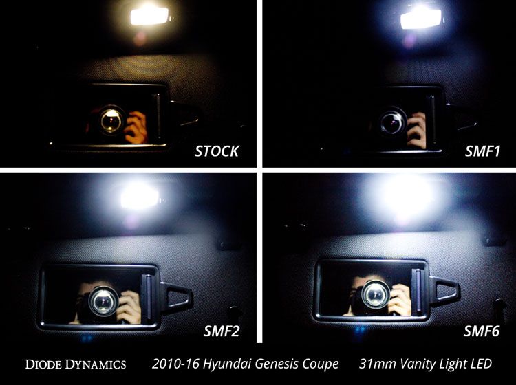 Vanity Light LEDs for 2010-2016 Hyundai Genesis Coupe (pair)