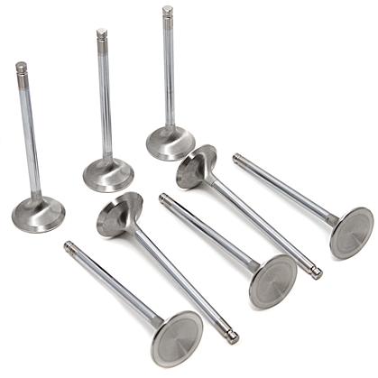 GSC P-D 4G63T Evo1-9/DSM 90-98 Chrome Polished Super Alloy Exhaust Valve - 31.5mm Head(+1mm) -SET 8 - JD Customs U.S.A