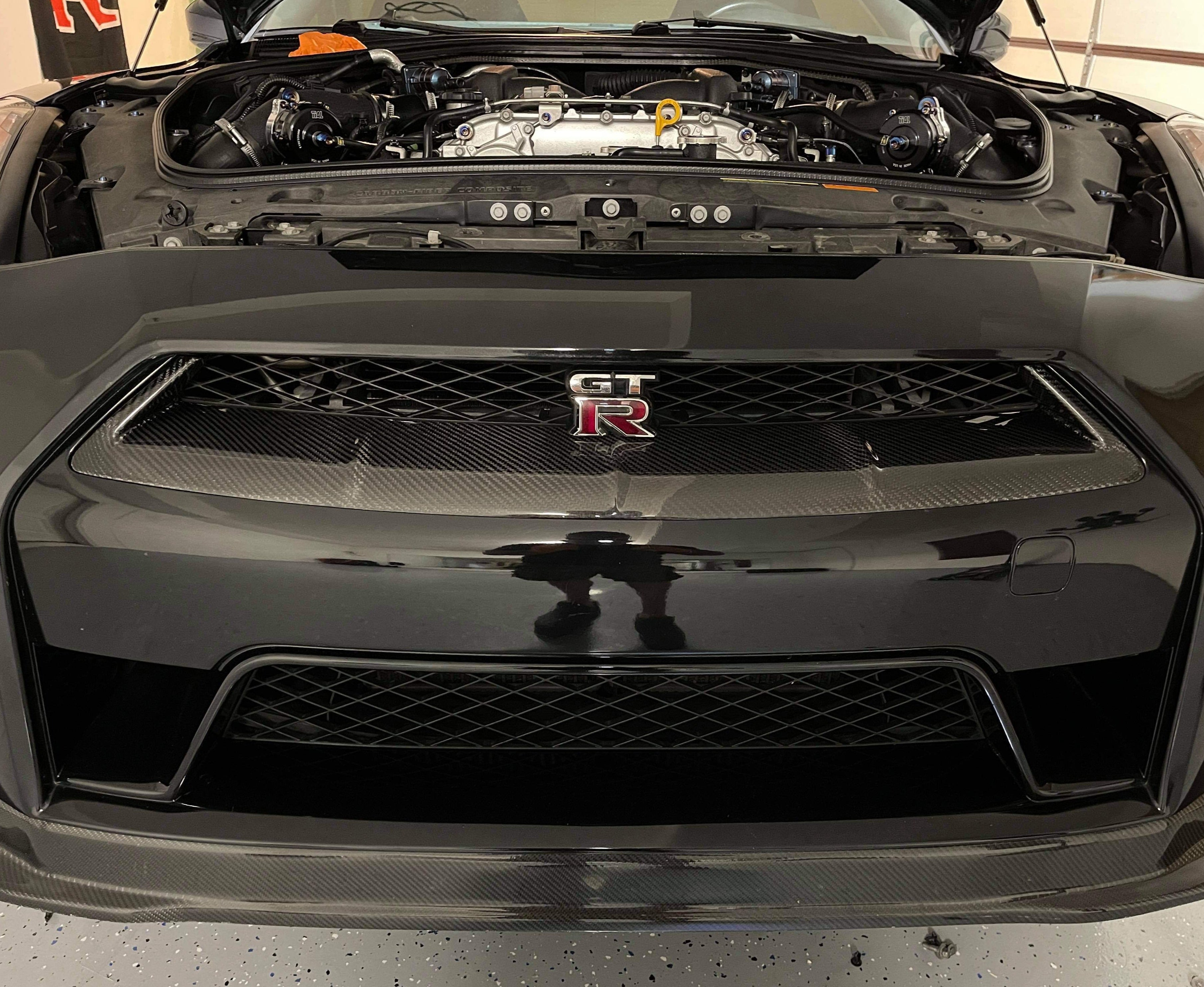 Parrilla frontal de fibra de carbono seca Rexpeed Mi-Style (12-16 GT-R)