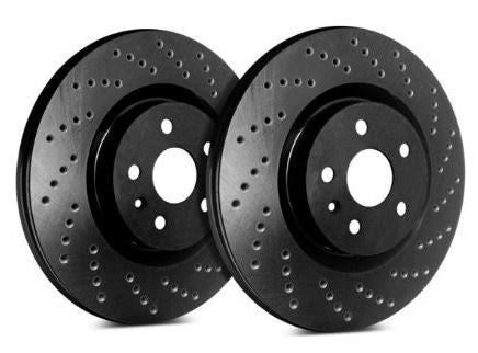 SP Performance Cross Drilled Rotors with ZRC Coating | Front Pair (Evo X)