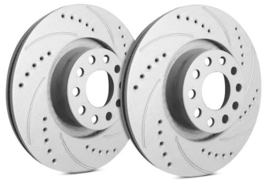SP Performance Drilled And Slotted Rotors with ZRC Coating | Front Pair (Evo X)