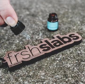 Frshslabs Re-Scentable Wooden Air Freshener (I Love Boost)