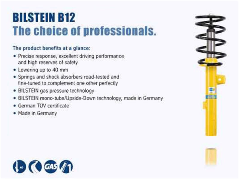 Bilstein B12 Pro-Kit Front and Rear Monotube Suspension Kit (15-21 Subaru WRX STI)