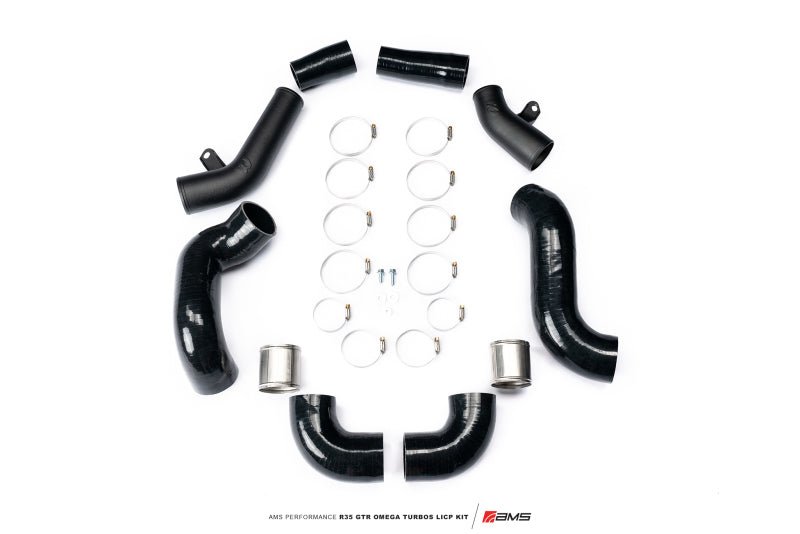 AMS Performance Omega Turbo Kit 3in Lower Intercooler Pipes (Nissan GT - R R35) - AMS