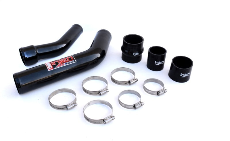 Injen Black Intercooler Kit Two Piece Upper (08 - 14 Mitsubishi Evo X) - Injen