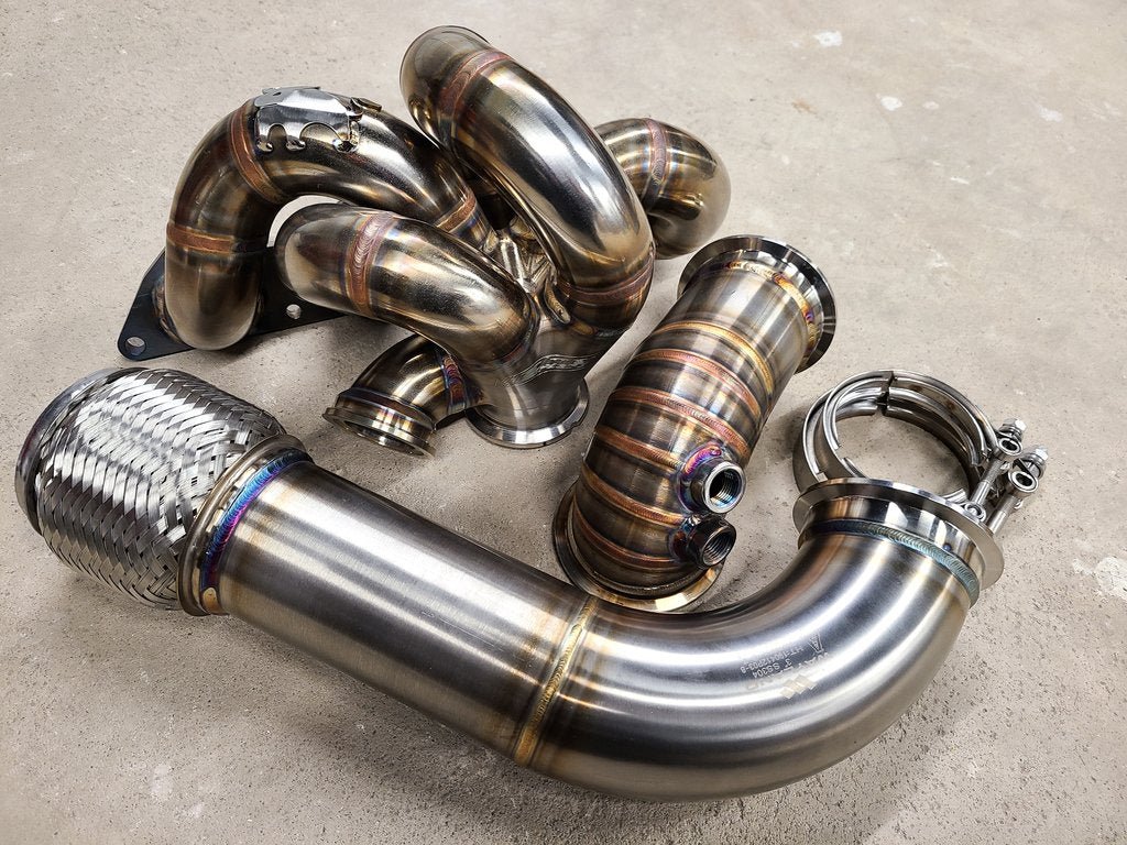 BSF Billet Series V - Band Bottom Mount Exhaust Manifold (Evo 8/9) - BSFab