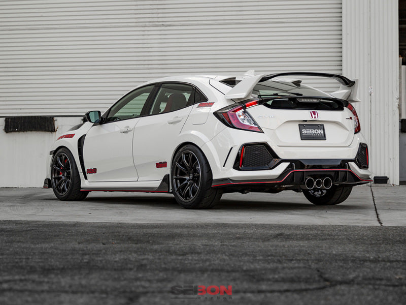 Seibon OEM Carbon Fiber Side Skirts (2017 Honda Civic Type R) - Seibon