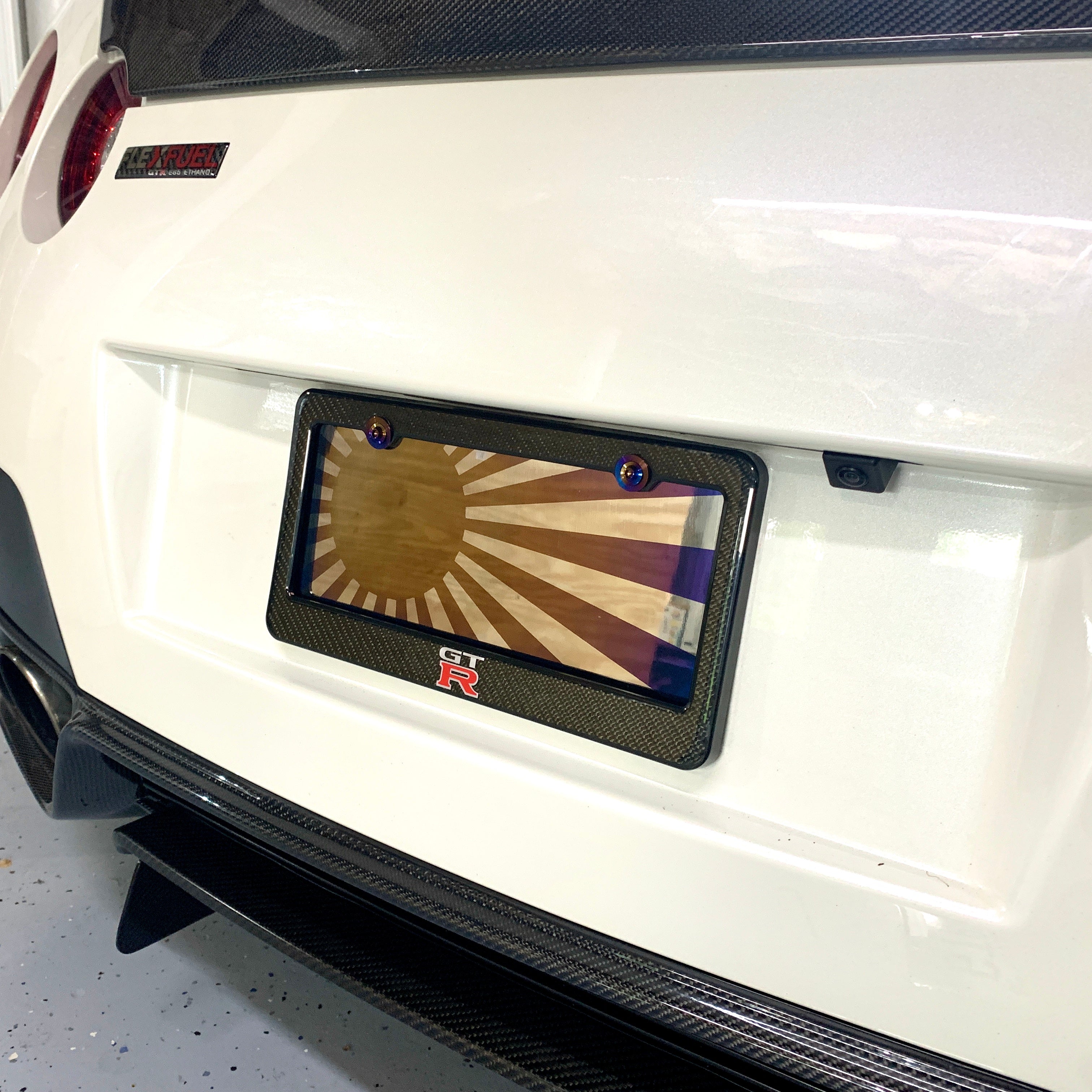 JDC Titanium License Plate Mounting Kit (Universal) on GT-R bumper