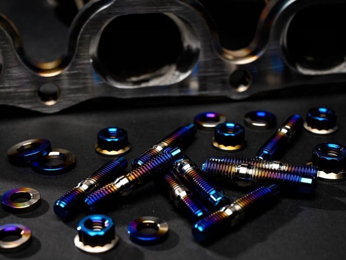 JDC Titanium Exhaust Manifold Stud Kit (Evo 1-9/ 2G DSM) - 15