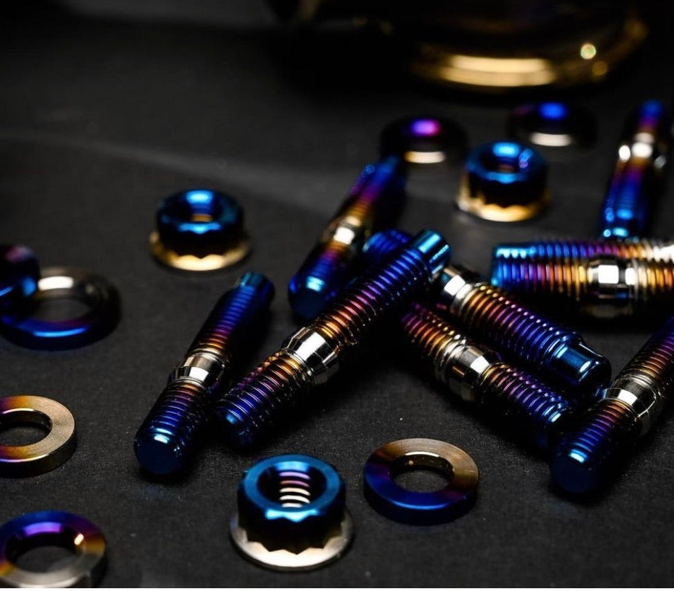 JDC Titanium Exhaust Manifold Stud Kit (Evo 1-9/ 2G DSM) - 16