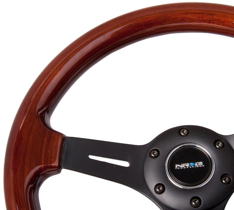 NRG Wood Steering Wheel w/ Matte Black Center - JD Customs U.S.A