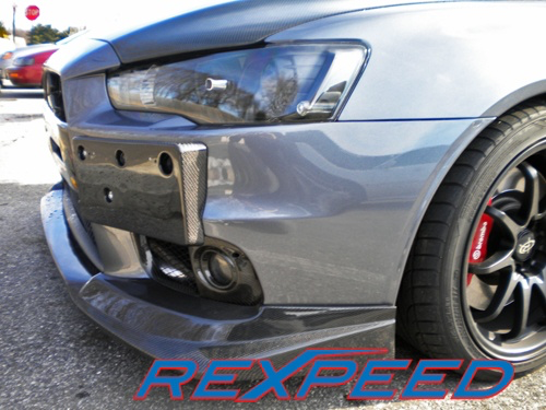 Rexpeed Carbon Fiber License Plate Bracket (Evo X) - JD Customs U.S.A