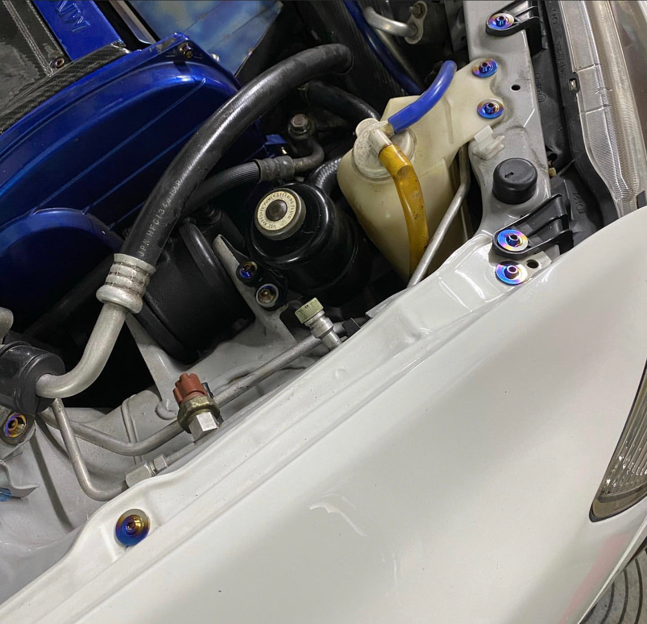 JDC Titanium Engine Bay Dress-Up Hardware Kit (Evo 8/9) - 5