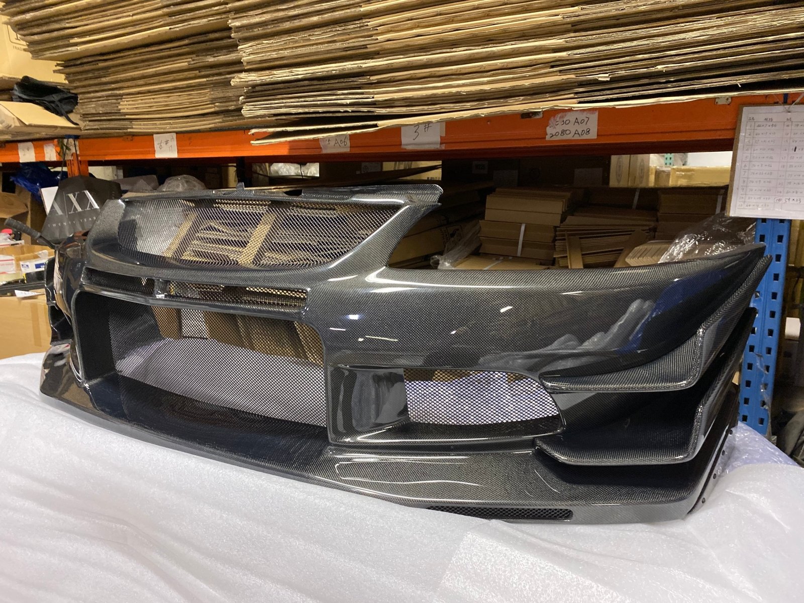 JDC Full Carbon Fiber Voltex Cyber Street Style Front Bumper (Evo 7/8/9) - JDC Body