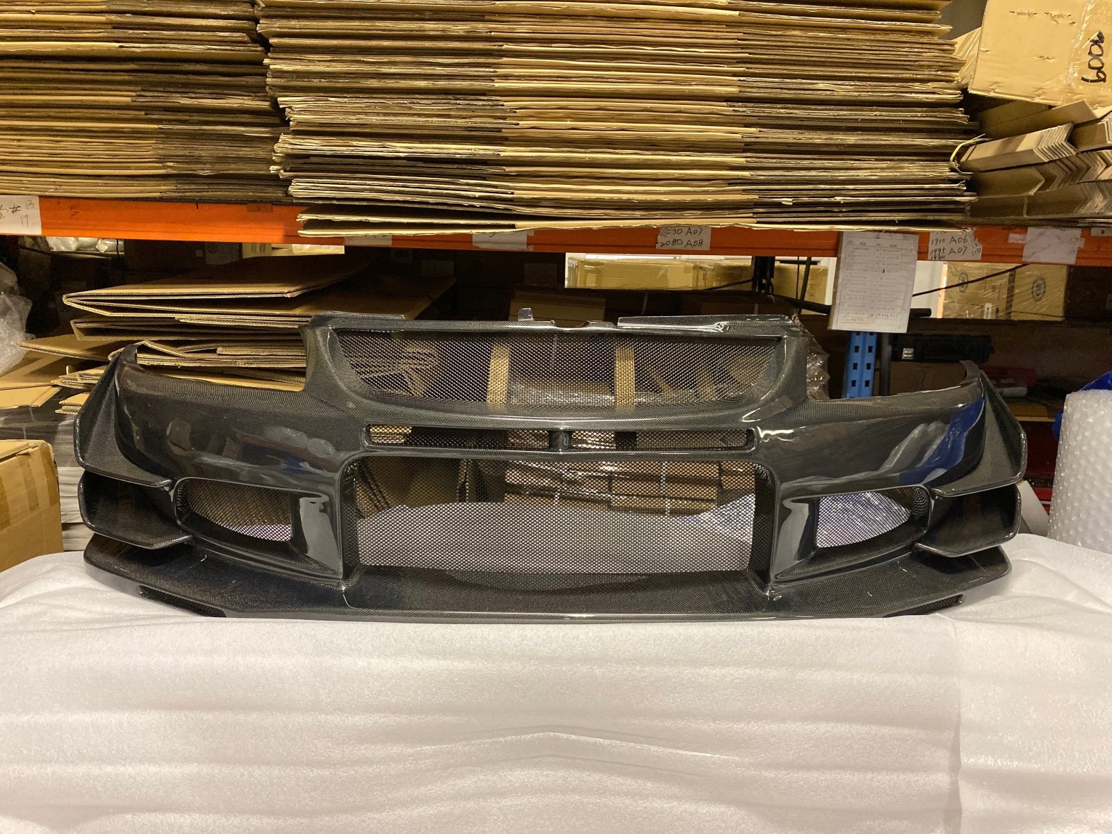 JDC Full Carbon Fiber Voltex Cyber Street Style Front Bumper (Evo 7/8/9) - JDC Body