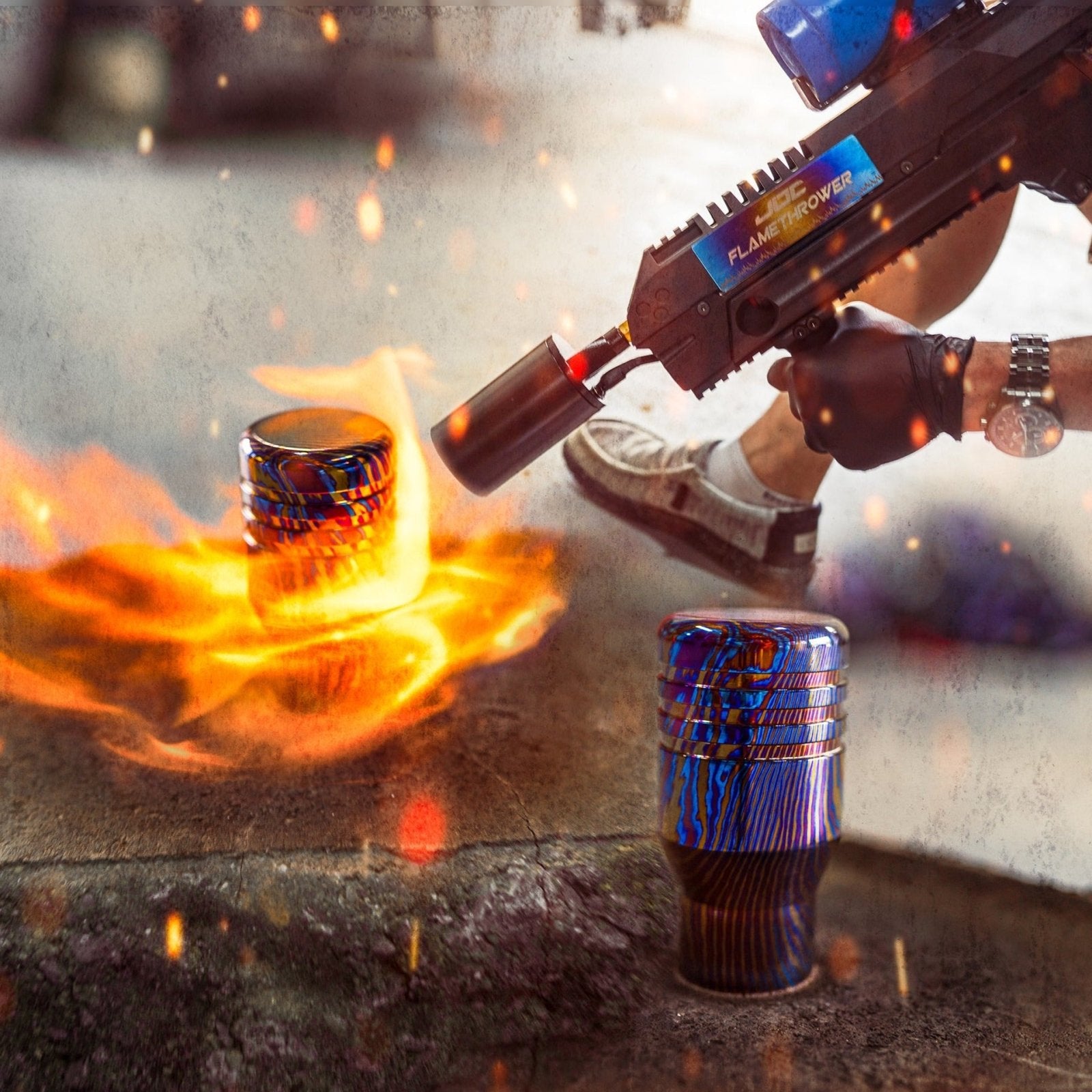 JDC Special Edition Timascus Piston - Type Shift Knob (Universal) - JD Customs U.S.A