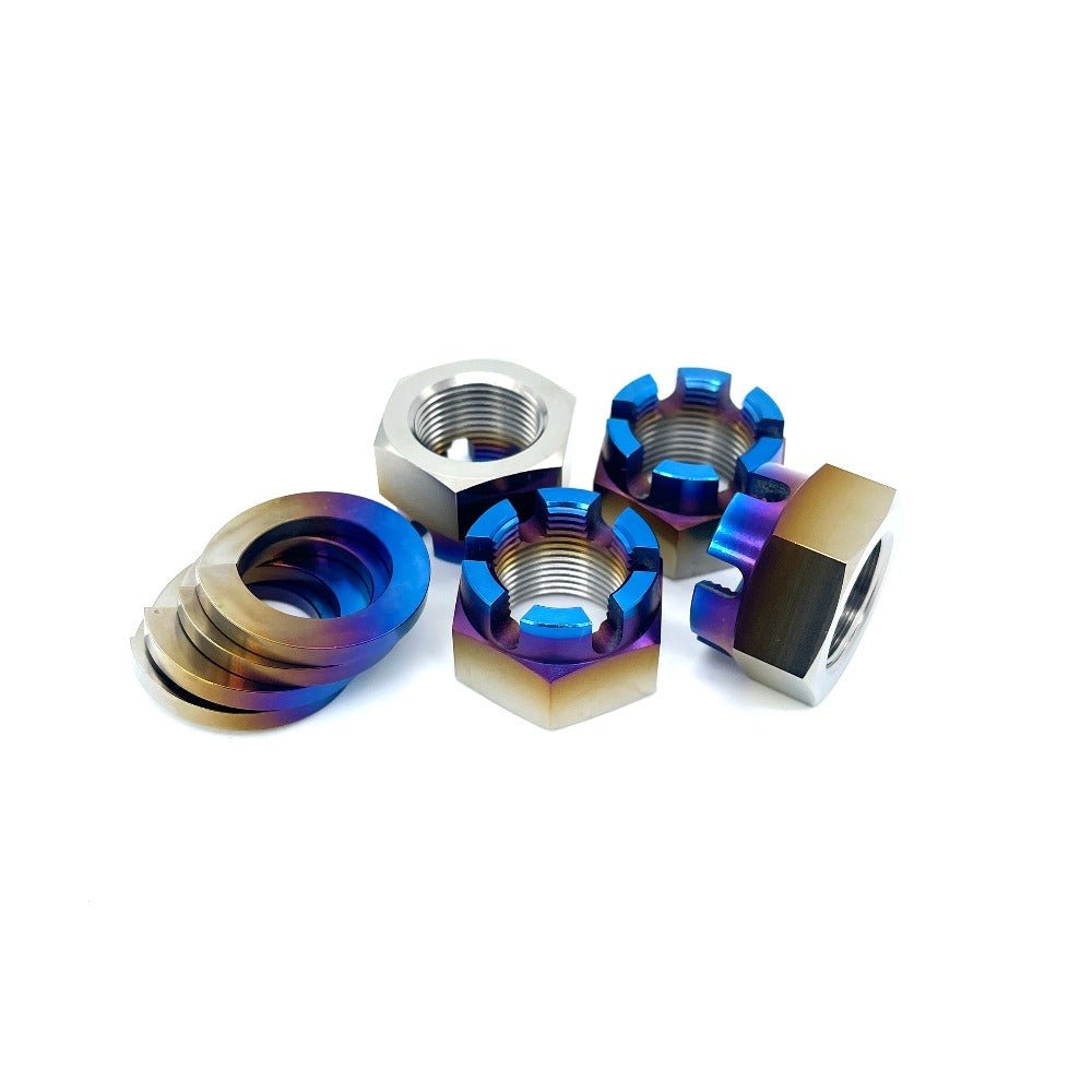 JDC Titanium Axle Nut Kit (Evo/DSM/ Multiple Mitsubishi Applications) - JD Customs U.S.A