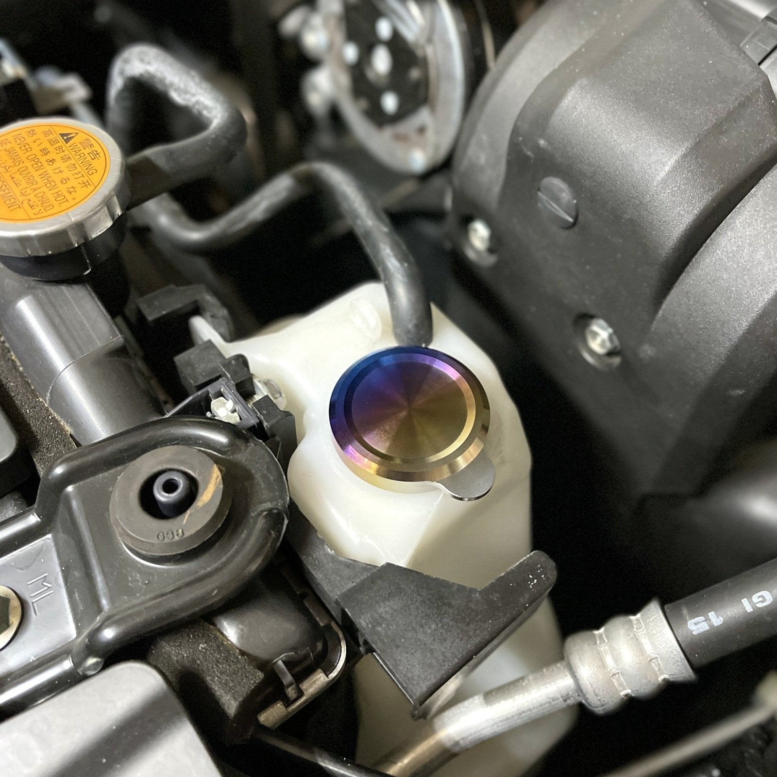 JDC Titanium Coolant Overflow Reservoir Cap (Multiple Subaru Applications) - JD Customs U.S.A