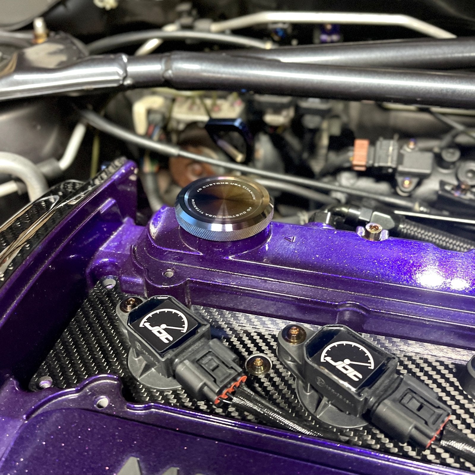 JDC Titanium V2 Oil Cap (Evo 1 - 9/DSM) - JD Customs U.S.A