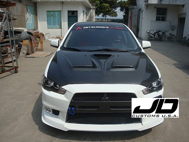 JDC Voltex Style Carbon Fiber Hood (08 - 15 Lancer) - JDC Body