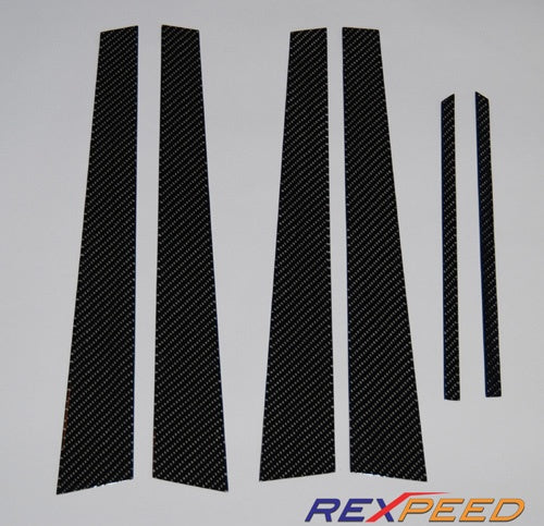 Rexpeed Carbon Fiber Pillar Trim Mitsubishi (Evo 7/8/9) - JD Customs U.S.A