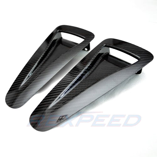 Rexpeed Carbon Fiber Naca Ducts Dry/Gloss (R35 GT-R)