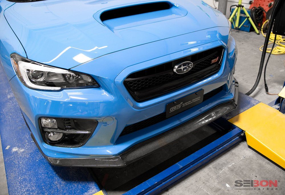 Seibon Carbon Fiber MB1 - Style Front Lip (15 - 17 WRX/STI) - Seibon