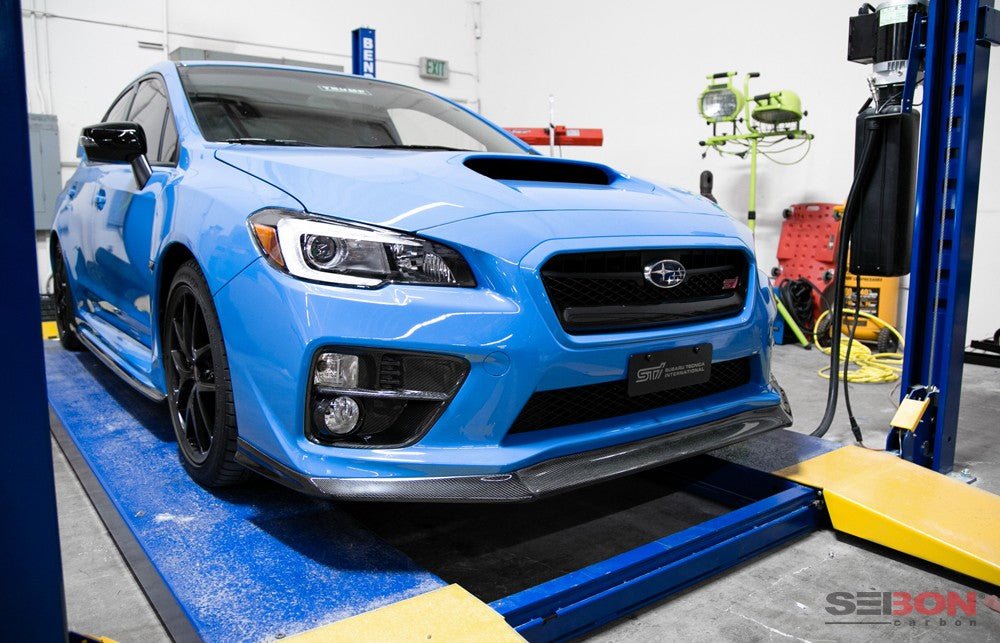 Seibon Carbon Fiber MB1 - Style Front Lip (15 - 17 WRX/STI) - Seibon
