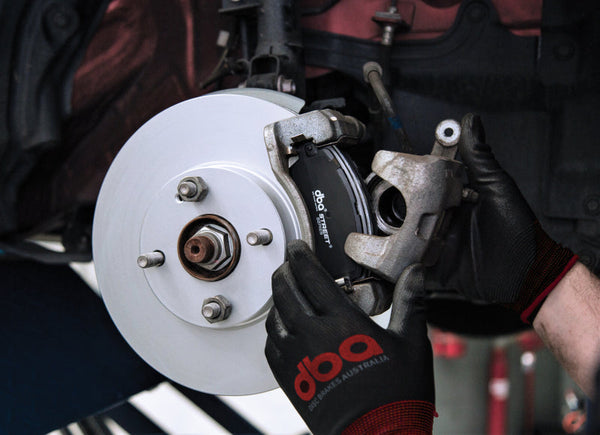 Photo Showing DBA Caliper And Rotor Install