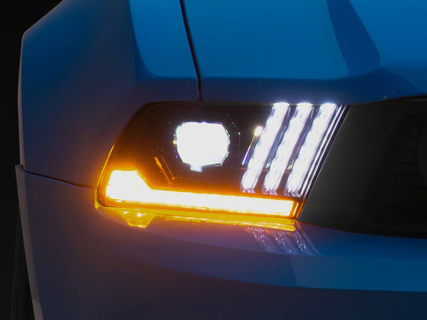 Close Up Of Aftermarket Mustang Headlighjt