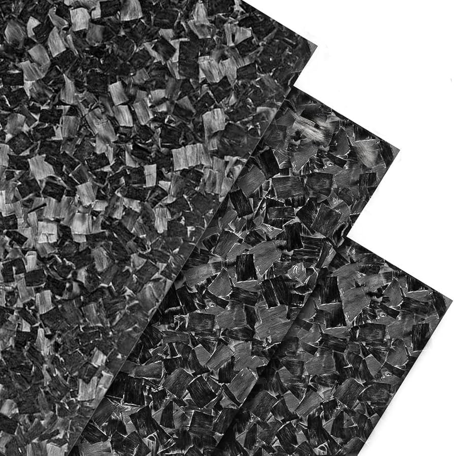 Sheets of Forged Carbon Fiber Stacked On Top Of Each Other